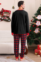 Laden Sie das Bild in den Galerie-Viewer, Schwarz Rot Familie Passende Pyjamas Erwachsene Kinder Baby Tops und Karierte Hosen Weihnachten Pyjama Set