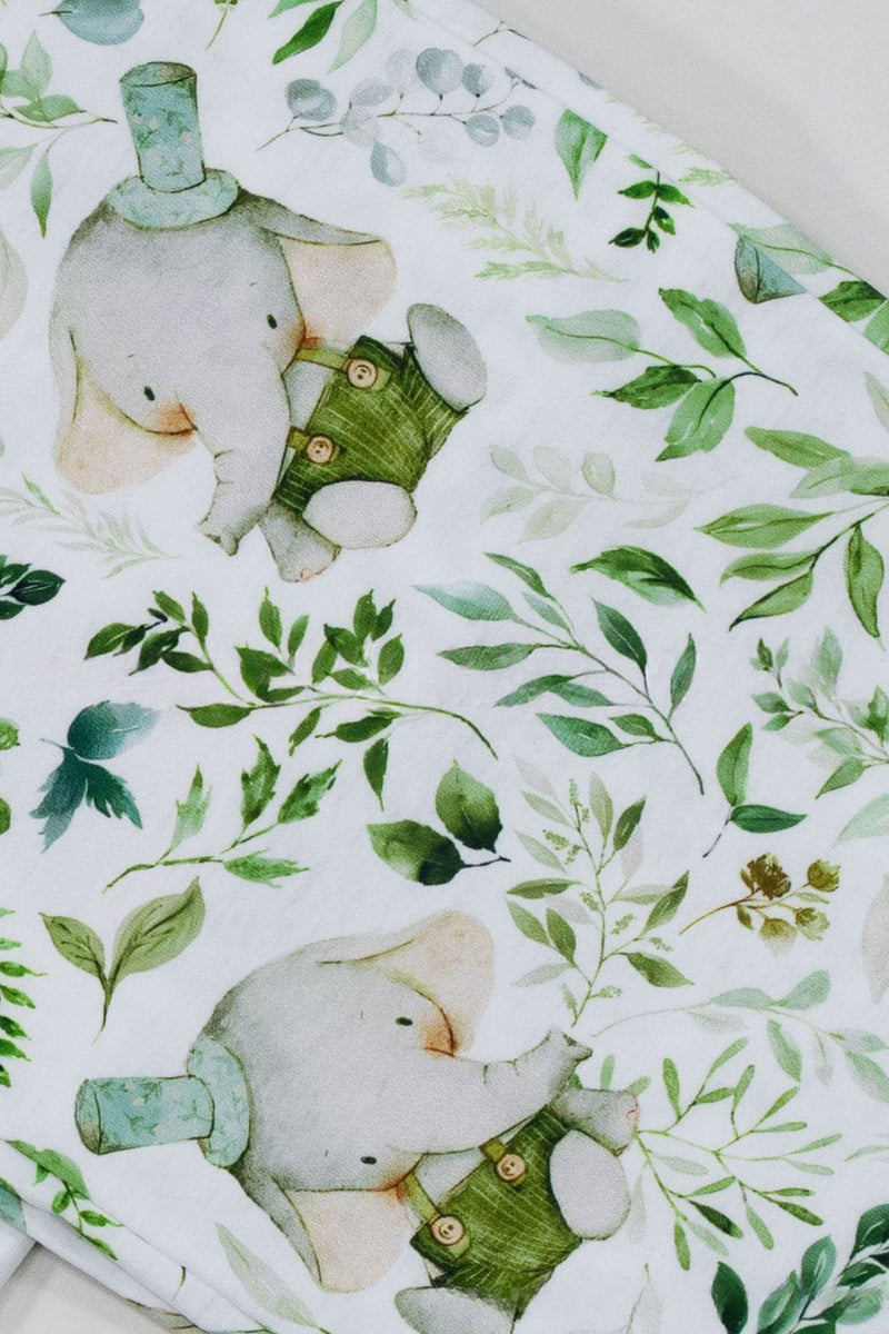 Laden Sie das Bild in den Galerie-Viewer, Weiß Grün Blumen Bedruckter Kurzarm Familienpyjama Passender Familienpyjama