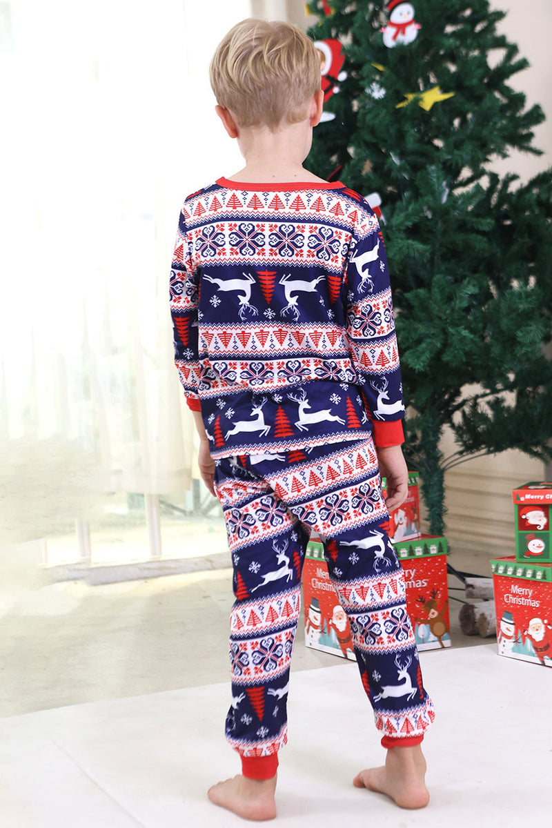 Laden Sie das Bild in den Galerie-Viewer, Roter Familien Weihnachtspyjama mit Winterdruck