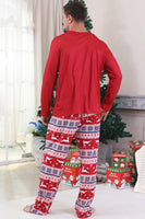 Laden Sie das Bild in den Galerie-Viewer, Roter Familien Weihnachtspyjama mit Winterdruck