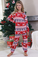 Laden Sie das Bild in den Galerie-Viewer, Roter Familien Weihnachtspyjama mit Winterdruck