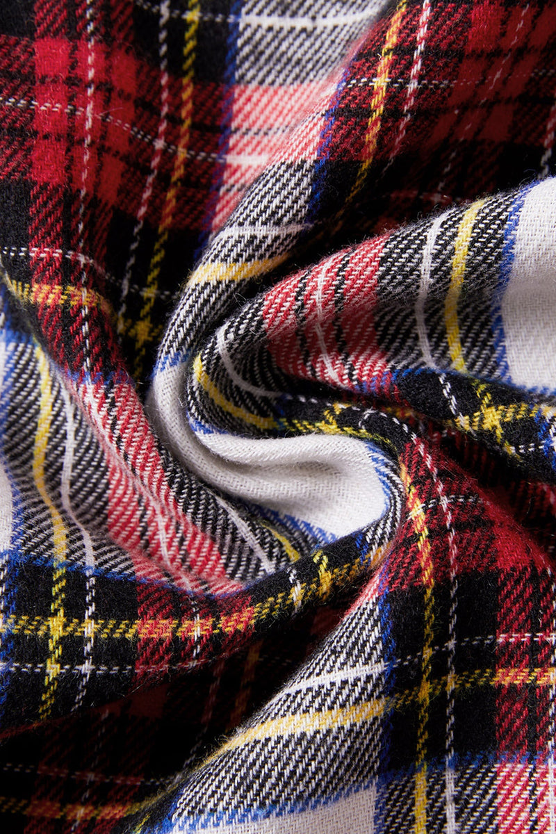 Laden Sie das Bild in den Galerie-Viewer, Rot Karierte Langärmelige Familie Passende Weihnachtshemden