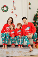 Laden Sie das Bild in den Galerie-Viewer, Rot Frohe Weihnachten Weihnachtsmann-Druck Familie Passende Pyjamas