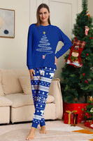 Laden Sie das Bild in den Galerie-Viewer, Roter Druck Baum Langarm Weihnachten Familie Passender Pyjama