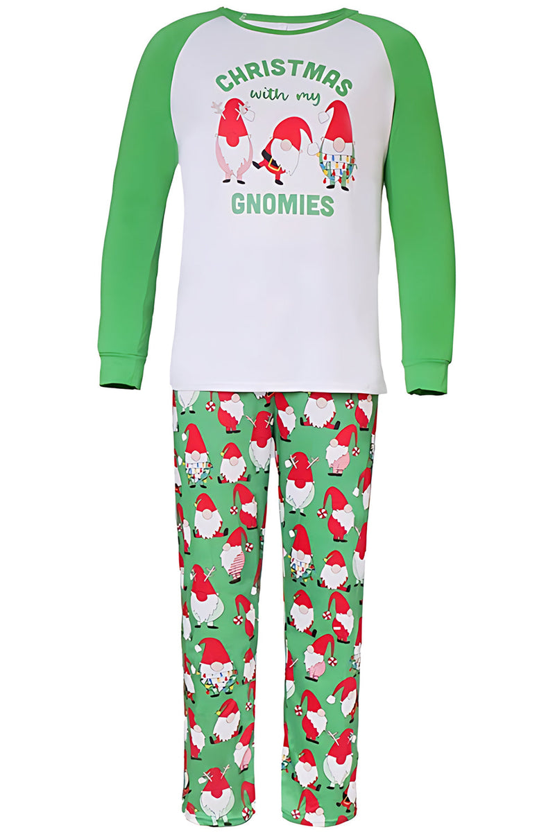 Laden Sie das Bild in den Galerie-Viewer, Grün Bedruckter Langärmeliger Passender Familienpyjama