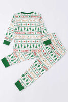 Laden Sie das Bild in den Galerie-Viewer, Weißer Weihnachtsbaum Bedruckter Passender Familienpyjama