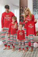 Laden Sie das Bild in den Galerie-Viewer, Roter Weihnachts-bedruckter Langärmeliger Passender Familienpyjama