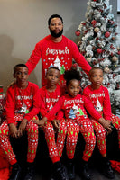 Laden Sie das Bild in den Galerie-Viewer, Roter Weihnachtsbaum Bedruckt Rundhalsausschnitt Weihnachten Familie Passender Pyjama