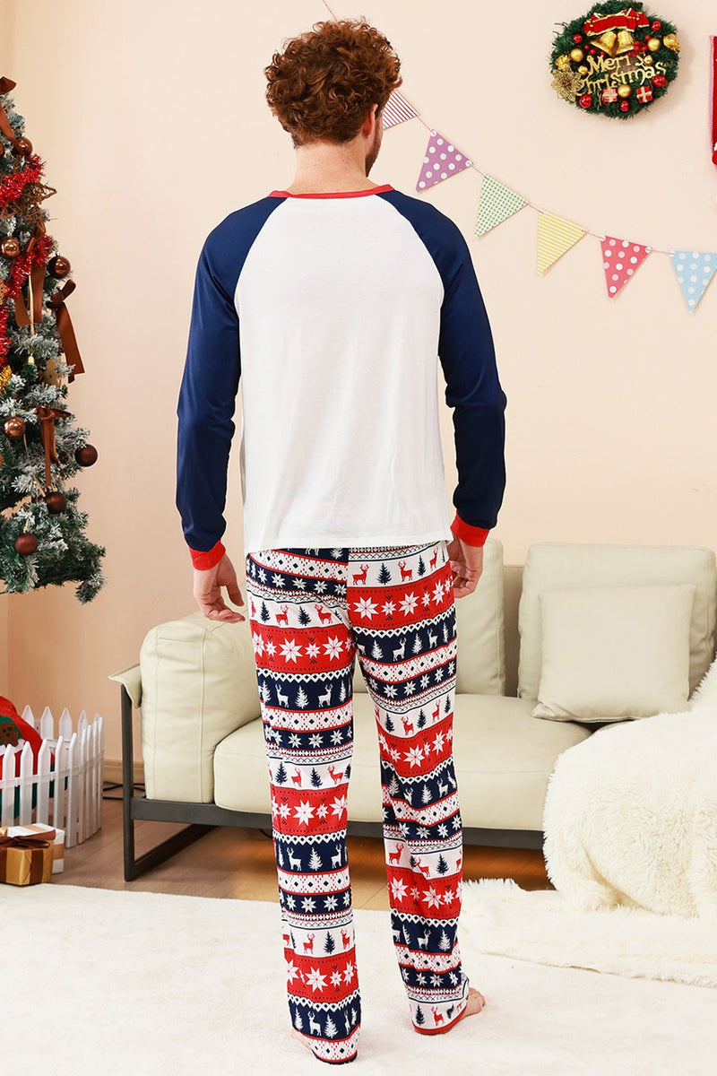 Laden Sie das Bild in den Galerie-Viewer, Familienpyjama-Sets 2-teilige Grüne Rundhals Weihnachtsbaumbedruckung
