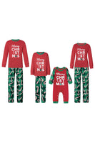 Laden Sie das Bild in den Galerie-Viewer, Grün-rotes Weihnachtsbedrucktes Passendes Familienpyjama-Set