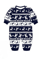 Laden Sie das Bild in den Galerie-Viewer, Marineblaues Weihnachtlich bedrucktes Familien-Outfit Passendes Schlafanzug-Set