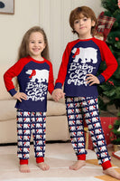 Laden Sie das Bild in den Galerie-Viewer, Marineblaues Langärmeliges Familien Rundhals Pyjama-Sets