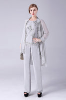 Laden Sie das Bild in den Galerie-Viewer, Marineblaue Dreiteilige Bestickte Chorhosenanzüge