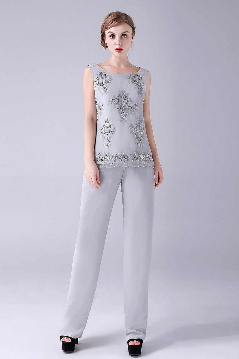 Laden Sie das Bild in den Galerie-Viewer, Marineblaue Dreiteilige Bestickte Chorhosenanzüge