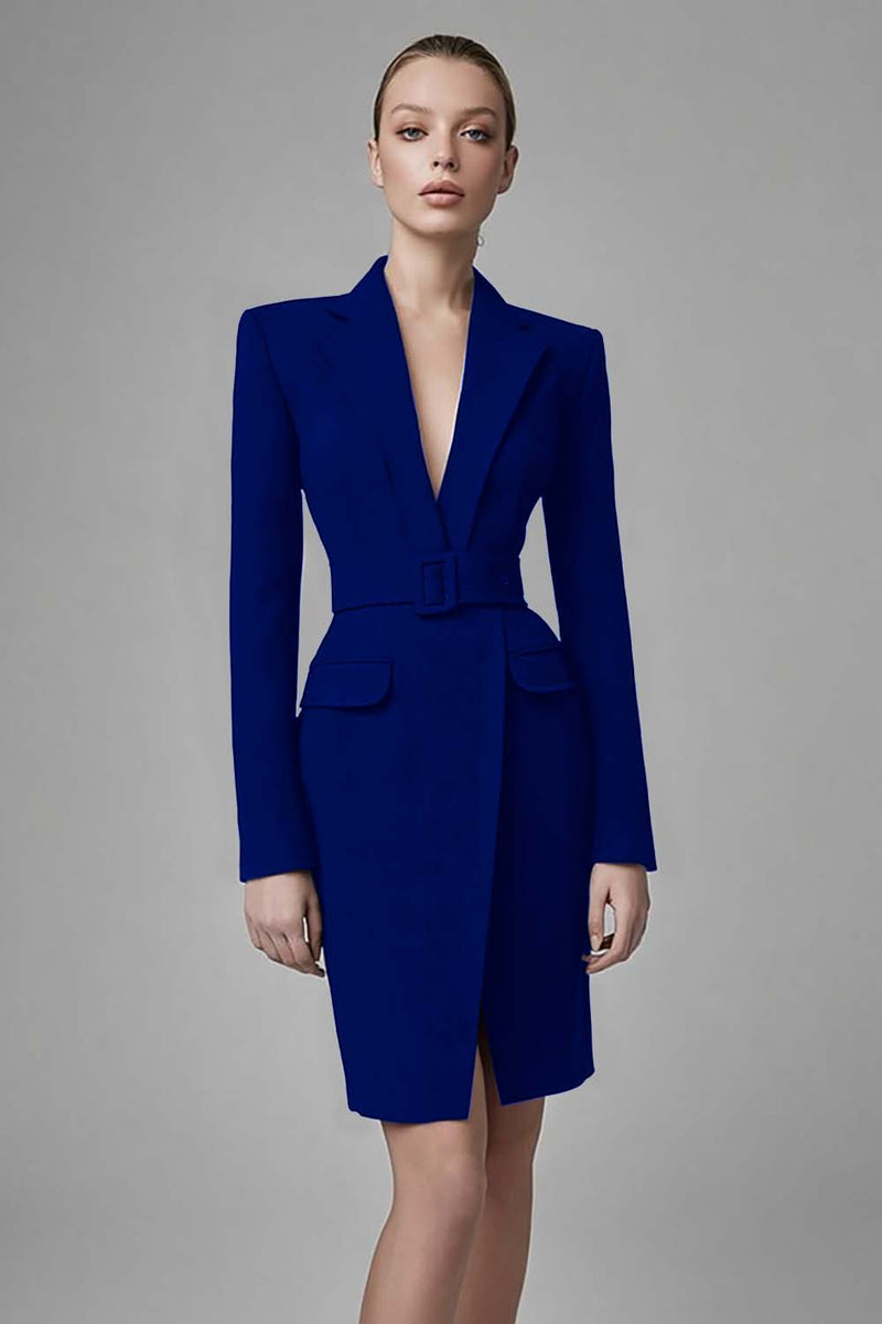 Laden Sie das Bild in den Galerie-Viewer, Schwarzes Bodycon Arbeitskleid aus Satin mit Spitzenrevers