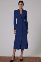 Laden Sie das Bild in den Galerie-Viewer, Elfenbein Peak Revers Doppelreihiges Blazerkleid