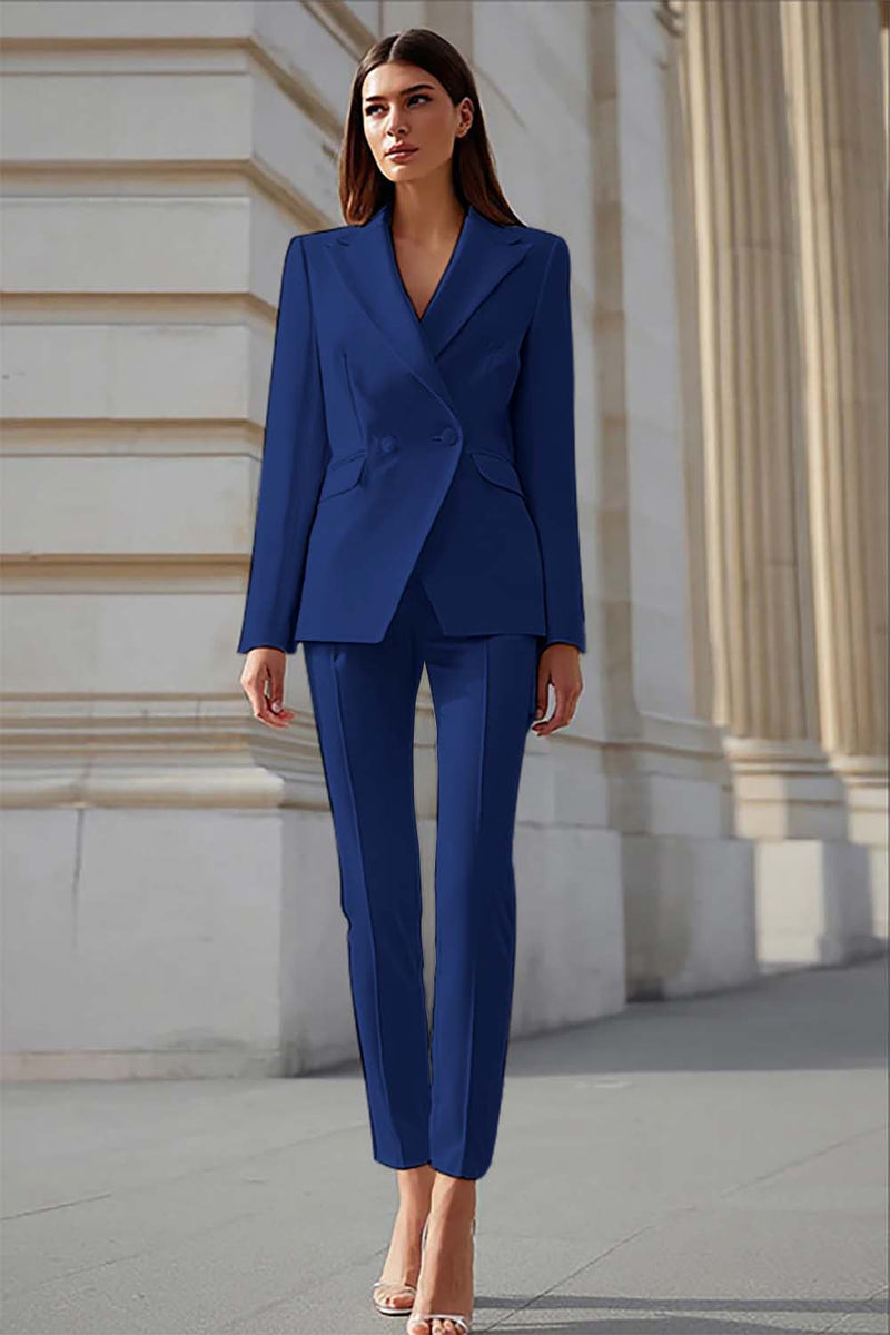 Laden Sie das Bild in den Galerie-Viewer, Elfenbein Peak Revers 2-teilige Business Anzüge mit Ärmeln