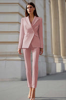 Laden Sie das Bild in den Galerie-Viewer, Elfenbein Peak Revers 2-teilige Business Anzüge mit Ärmeln