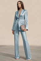 Laden Sie das Bild in den Galerie-Viewer, Dusty Rose 2-teilige Business Anzüge mit gekerbtem Revers