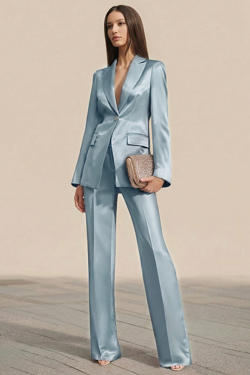 Laden Sie das Bild in den Galerie-Viewer, Dusty Rose 2-teilige Business Anzüge mit gekerbtem Revers