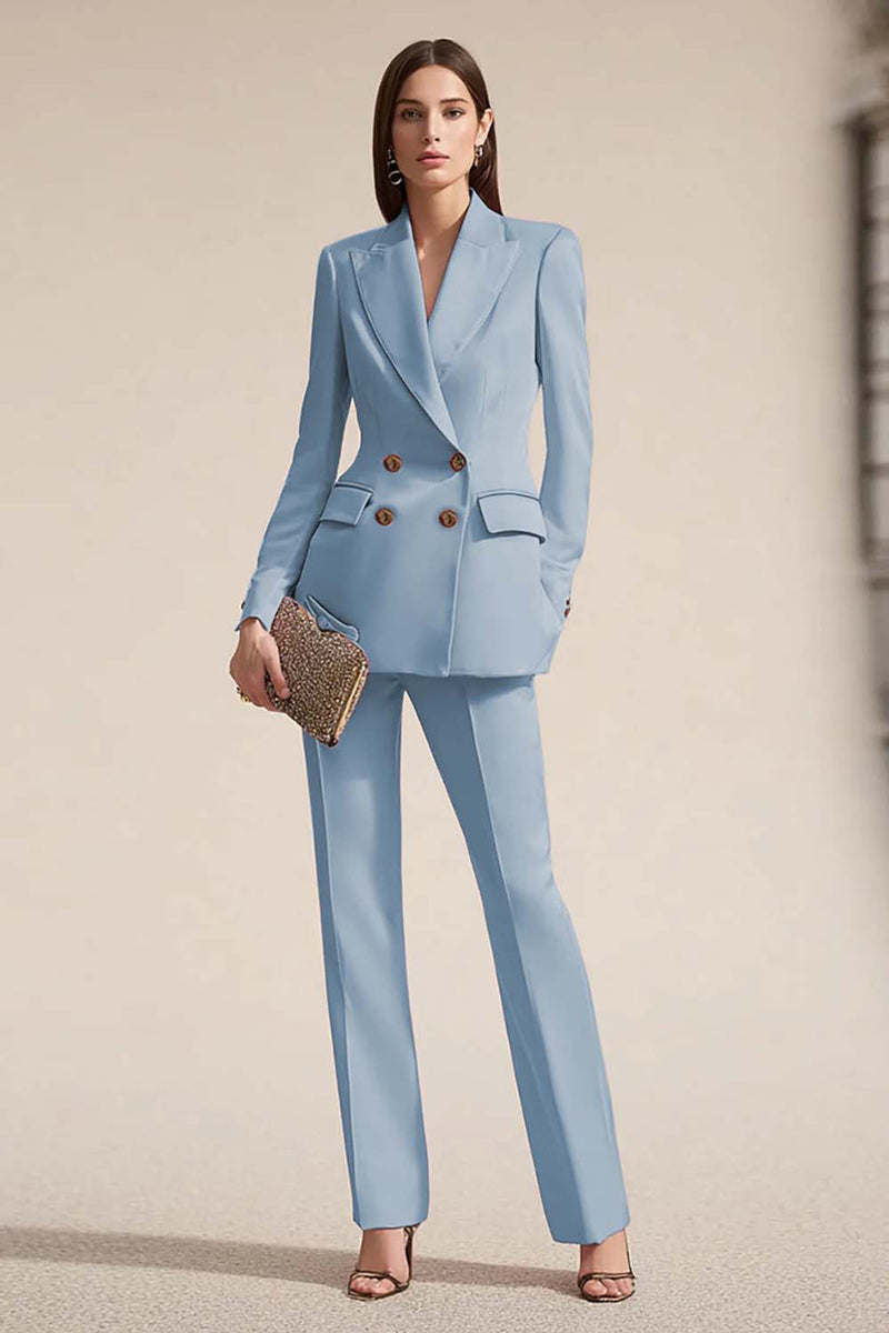 Laden Sie das Bild in den Galerie-Viewer, Rosa 2-teilige Business Anzüge aus Satin mit Spitzrevers