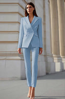 Laden Sie das Bild in den Galerie-Viewer, Elfenbein Peak Revers 2-teilige Business Anzüge mit Ärmeln