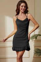 Laden Sie das Bild in den Galerie-Viewer, Gelbes Spaghettiträger Bodycon Kurzes Partykleid