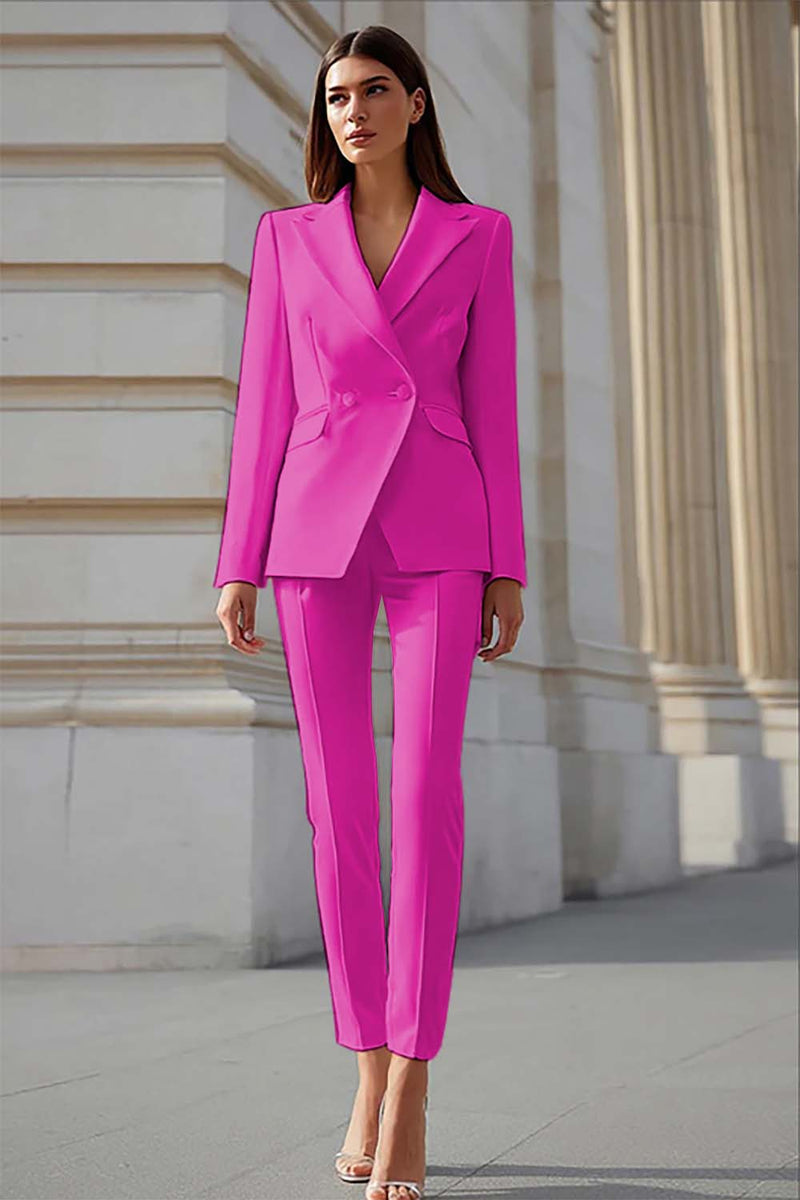 Laden Sie das Bild in den Galerie-Viewer, Elfenbein Peak Revers 2-teilige Business Anzüge mit Ärmeln