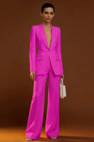 Laden Sie das Bild in den Galerie-Viewer, Elfenbein Schal Revers Zweiteilige Einreihige Damen Arbeitsanzüge