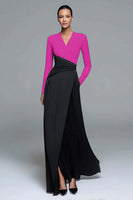 Laden Sie das Bild in den Galerie-Viewer, Schwarz-weißes Formelles Kleid in A-Linie mit V-Ausschnitt