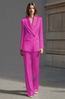 Laden Sie das Bild in den Galerie-Viewer, Elfenbein 2-teilige Business Anzüge aus Satin mit Spitzrevers