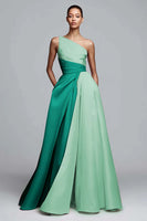 Laden Sie das Bild in den Galerie-Viewer, Einschulteriges Rosa Gerafftes Ballkleid in A-Linie