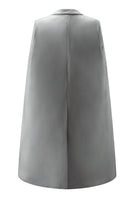 Laden Sie das Bild in den Galerie-Viewer, Weißes Bodycon Mini Arbeitskleid mit Peak Revers und Cape