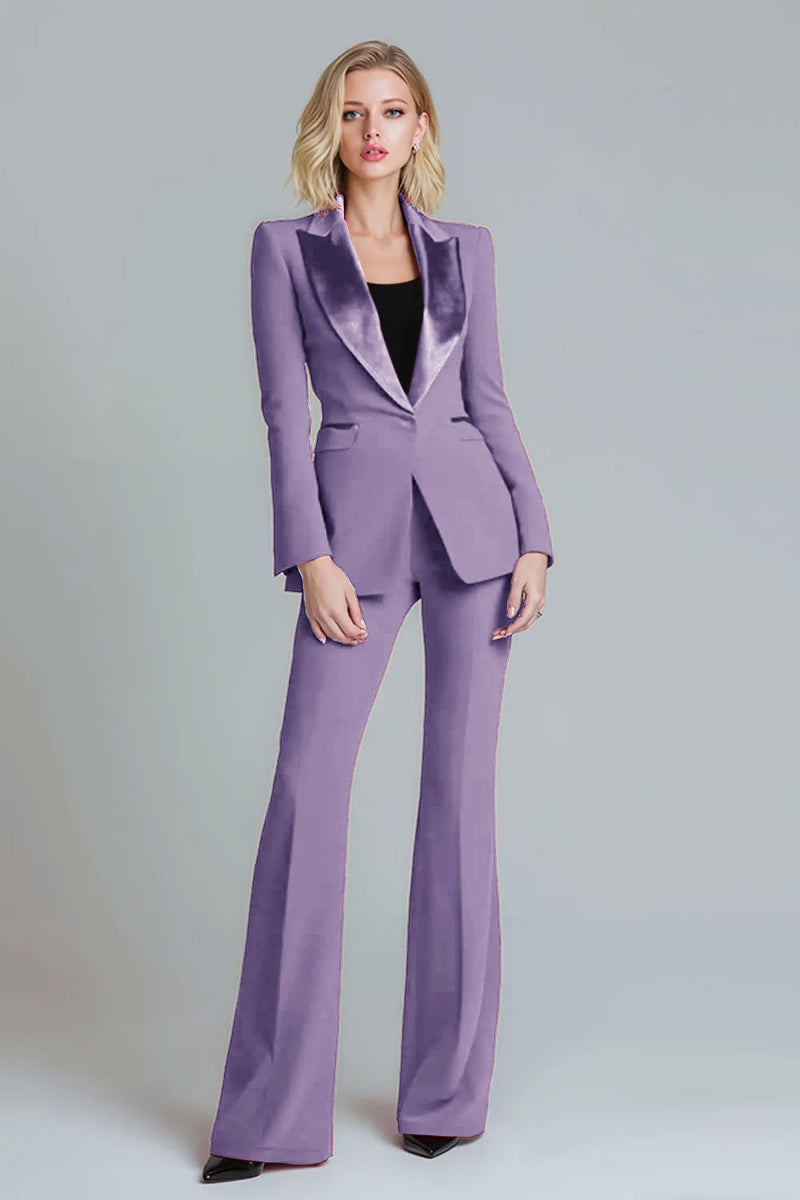 Laden Sie das Bild in den Galerie-Viewer, Rot 2 Stück Peak Revers Damen Ballanzüge mit Ärmeln