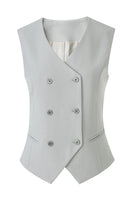 Laden Sie das Bild in den Galerie-Viewer, 3-teilige Schwarze Einknopf- Damen Abschlussballanzüge