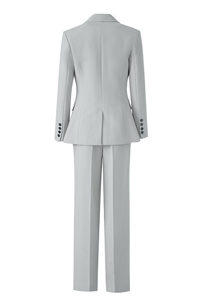 Laden Sie das Bild in den Galerie-Viewer, 3-teilige Schwarze Einknopf- Damen Abschlussballanzüge