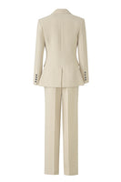 Laden Sie das Bild in den Galerie-Viewer, 3-teilige Schwarze Einknopf- Damen Abschlussballanzüge