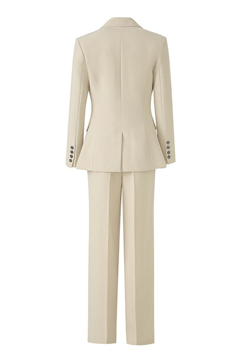 Laden Sie das Bild in den Galerie-Viewer, 3-teilige Schwarze Einknopf- Damen Abschlussballanzüge