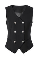 Laden Sie das Bild in den Galerie-Viewer, 3-teilige Schwarze Einknopf- Damen Abschlussballanzüge