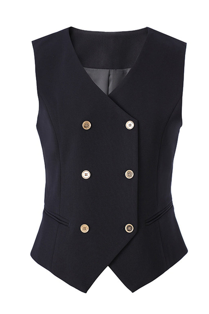 Laden Sie das Bild in den Galerie-Viewer, 3-teilige Schwarze Einknopf- Damen Abschlussballanzüge