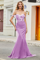 Laden Sie das Bild in den Galerie-Viewer, Dunkelgrünes Meerjungfrauen Ballkleid mit Rüschen