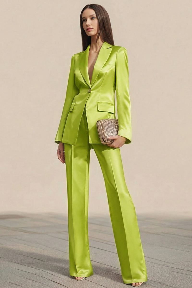 Laden Sie das Bild in den Galerie-Viewer, Dusty Rose 2-teilige Business Anzüge mit gekerbtem Revers