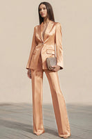 Laden Sie das Bild in den Galerie-Viewer, Dusty Rose 2-teilige Business Anzüge mit gekerbtem Revers