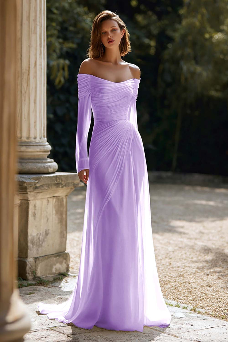 Laden Sie das Bild in den Galerie-Viewer, Elfenbein Schulterfreies Brautkleid mit Rüschen