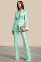 Laden Sie das Bild in den Galerie-Viewer, Dusty Rose 2-teilige Business Anzüge mit gekerbtem Revers