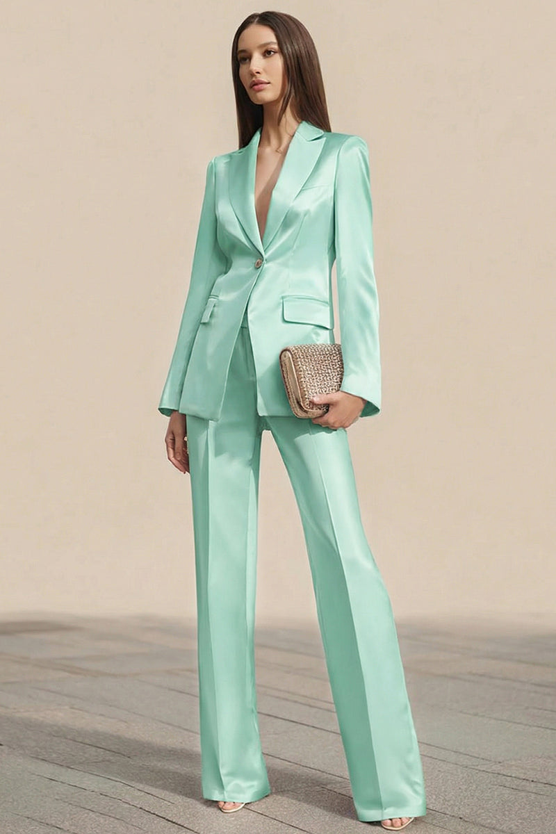 Laden Sie das Bild in den Galerie-Viewer, Dusty Rose 2-teilige Business Anzüge mit gekerbtem Revers