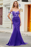 Laden Sie das Bild in den Galerie-Viewer, Dunkelgrünes Meerjungfrauen Ballkleid mit Rüschen