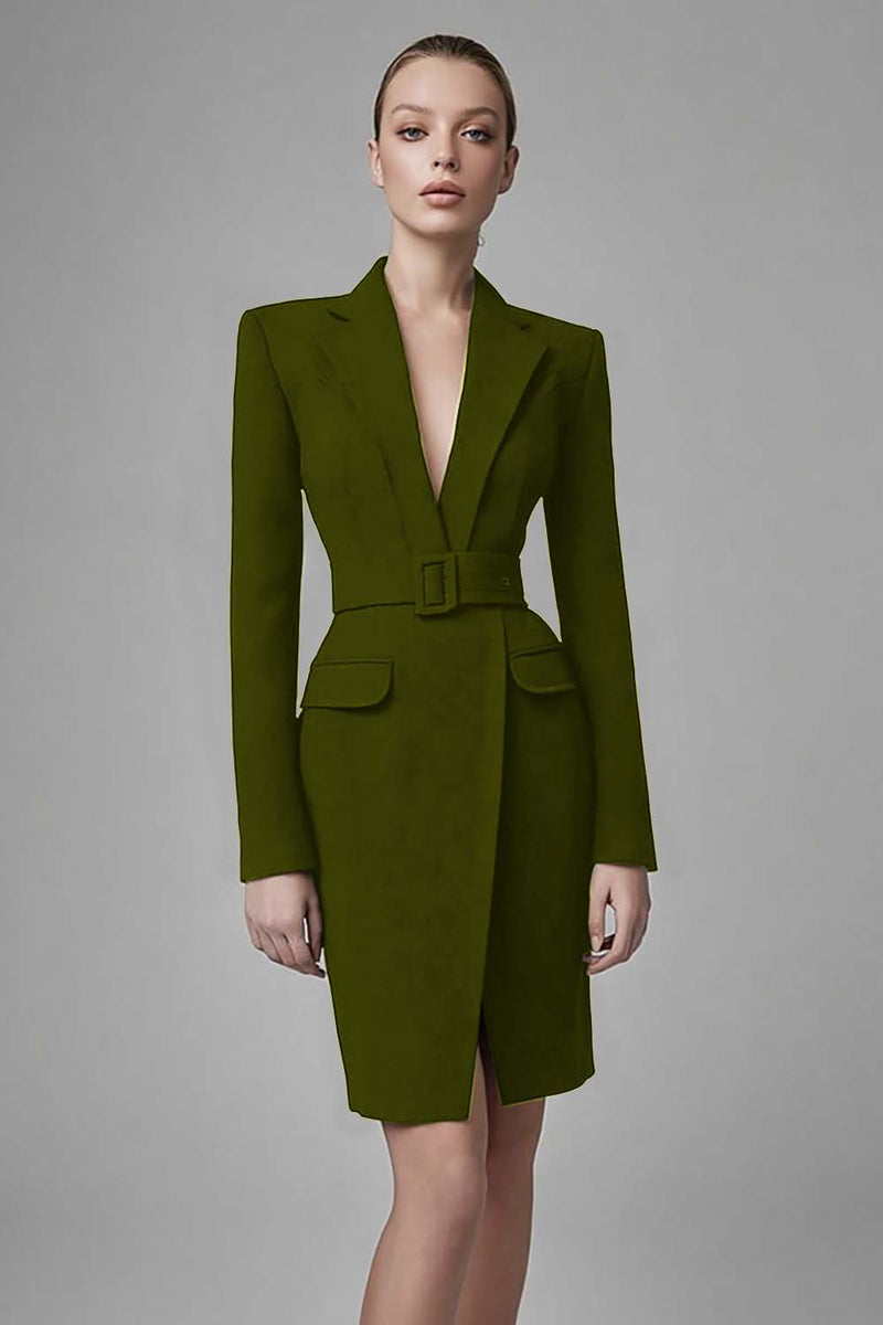 Laden Sie das Bild in den Galerie-Viewer, Schwarzes Bodycon Arbeitskleid aus Satin mit Spitzenrevers