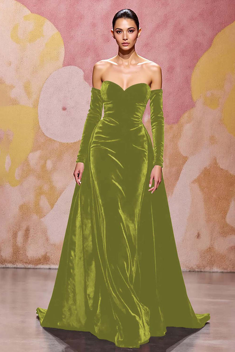 Laden Sie das Bild in den Galerie-Viewer, Herzförmiges Dunkelrotes Abendkleid aus Samt in A-Linie