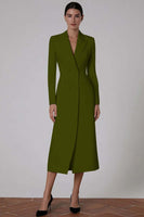 Laden Sie das Bild in den Galerie-Viewer, Elfenbein Peak Revers Doppelreihiges Blazerkleid